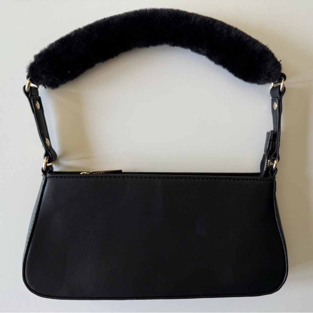 Mali + Lili Scarlett Faux Fur Baguette Bag